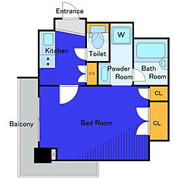 都営浅草線 馬込駅 徒歩10分の賃貸マンション 4階1Kの間取り