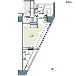 JR総武線 東中野駅 徒歩10分の賃貸マンション 3階ワンルームの間取り