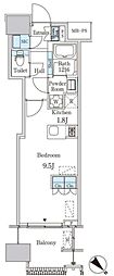 レガシス中目黒 ワンルームの間取図画像
