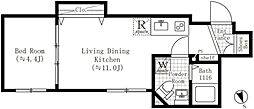 クレアティフ池袋本町 1LDKの間取図画像