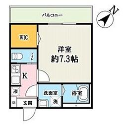 キャメル川越 都Ａ 3階1Kの間取り