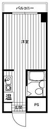 カレッジハイツASAKA I 2階ワンルームの間取り