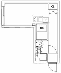 ＣＩＴＹ ＷＡＬＫ 王子ＤＵＥ 2階ワンルームの間取り