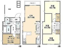 Kolet東浦和18 1階3SLDKの間取り