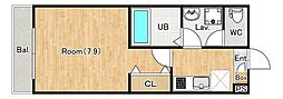 (仮称)ジーメゾン岩槻本町ヒナリア 1Kの間取図画像