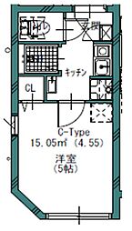 GREW Koenji Residence 3階1Kの間取り