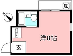 第3サニーコート ワンルームの間取図画像