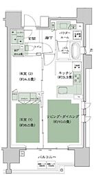 シティハウス湯島ステーションコート 8階2SLDKの間取り
