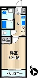 ＡＬＩＢＩＯ 1階1Kの間取り