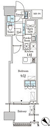 レガシス中目黒 ワンルームの間取図画像