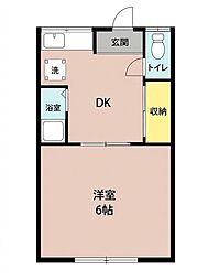 丸山ハイツ 1DKの間取図画像