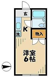 サンハイツクロダ ワンルームの間取図画像