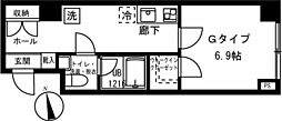 リバージュ弘明寺 1Kの間取図画像