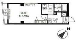 アセット瑞江 1階1Kの間取り