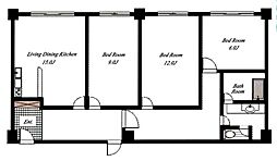 大永初台マンション 7階3LDKの間取り