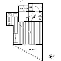 レ・シャンブル・ヴァレ・アネックス 2階ワンルームの間取り