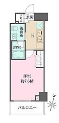 ベルフェリーク木場 3階1Kの間取り