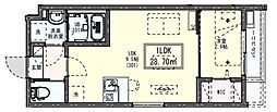 ＫＬＥＩＳ竹ノ塚II 2階1LDKの間取り
