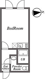 Uresidence東新宿 ワンルームの間取図画像