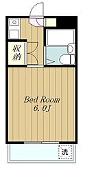 第3マンションオリト 4階1Kの間取り