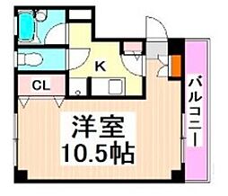 JR山手線 代々木駅 徒歩6分の賃貸マンション 2階1Kの間取り