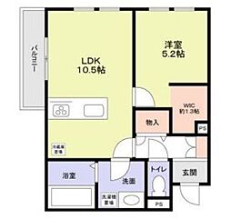 Ｒｅｎｏｍ ｓａｋｕｒａｄａｉ 1階1LDKの間取り