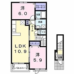 ジュピター2 2LDKの間取図画像