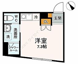 Flat八千代村上 1階ワンルームの間取り