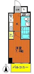 AcseedsTower浦和岸町2 1Kの間取図画像
