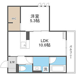 D-ROOM半道橋 1LDKの間取図画像