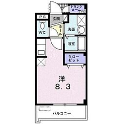 ソレイユ新狭山 ワンルームの間取図画像