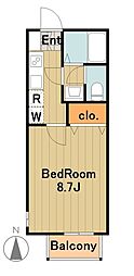 カレッジスクエア多摩アネックス 1Kの間取図画像