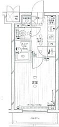 ルーブル早稲田弐番館 1階1Kの間取り