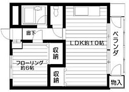 第一愛和ビル 4階1LDKの間取り