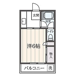 ニューオーツカマンション 1Kの間取図画像