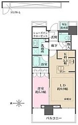 ザ・パークハウス晴海タワーズティアロレジデンス 1LDKの間取図画像