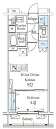 テラス杉並方南町 1LDKの間取図画像