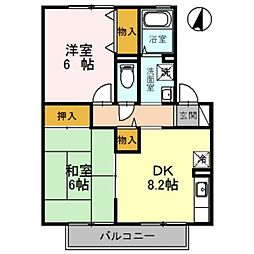 グランメール 2LDKの間取図画像
