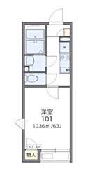 JR横浜線 相原駅 徒歩15分の賃貸アパート 2階1Kの間取り