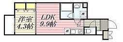 HF東武練馬レジデンス 1LDKの間取図画像