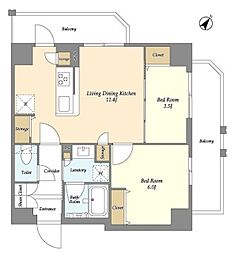 間取図画像 2LDK