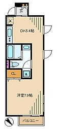ベルアルシェ東高円寺 1DKの間取図画像