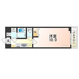 プリマベーラ新今里 3階1Kの間取り