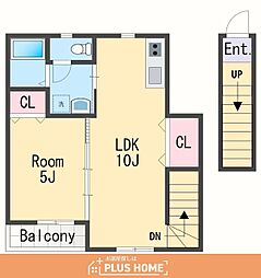 TJ杭ノ瀬II 1LDKの間取図画像