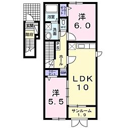 センチュリー2 2LDKの間取図画像