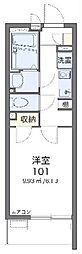 クレイノホクレレエルア 1Kの間取図画像