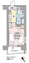 ミュージションウィズ江古田 1Kの間取図画像