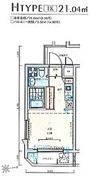 ヴァージュアル横浜あざみ野 ワンルームの間取図画像