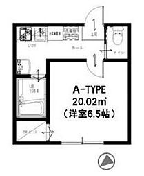 ラ・カンパネラ新鎌ヶ谷 1階1Kの間取り