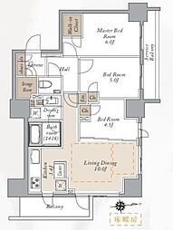 PRIMALCITY神楽坂 3LDKの間取図画像